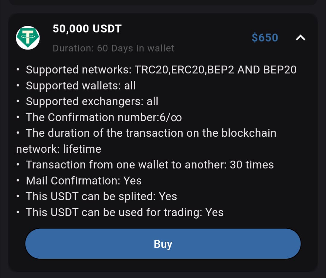 Flash USDT sender generates flash BTC that last up to 60days in destination Wallet . Sends Flash BTC and Flash USDT
